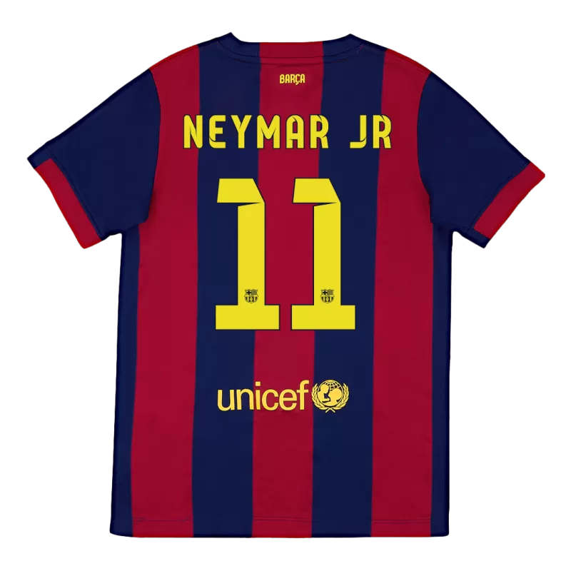 Maglia da calcio retrò NEYMAR JR #11 2014/15 Barcellona - rossa e blu